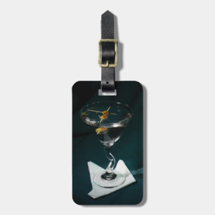 Teal  Alcohol Cocktail Martini  Luggage Tag