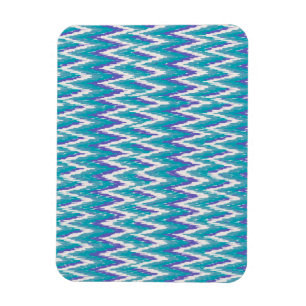 Teal and Amethyst iKat ZigZag pattern Magnet