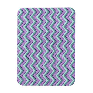Teal and Amethyst ZigZag Magnet
