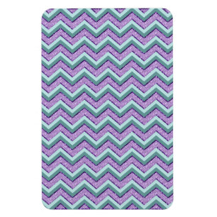 Teal and Amethyst ZigZag Magnet