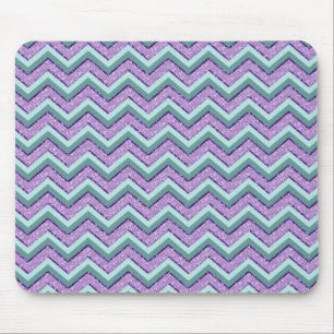Teal and Amethyst ZigZag Mouse Mat