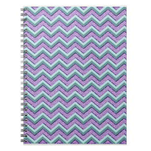 Teal and Amethyst ZigZag Notebook