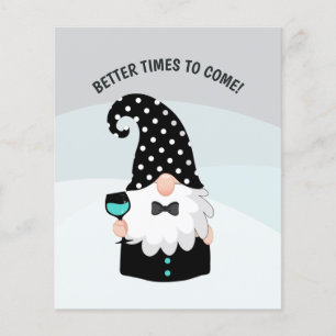 Teal and Black Gnome Happy Holidays  Flyer