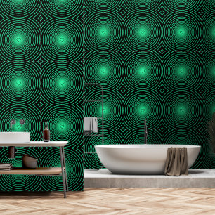Teal and Black Striped Hearts Custom Colours Wallpaper