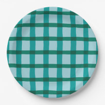 Teal and Blue Plaid Pattern