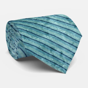 teal and blue traditional stripe pattern tie