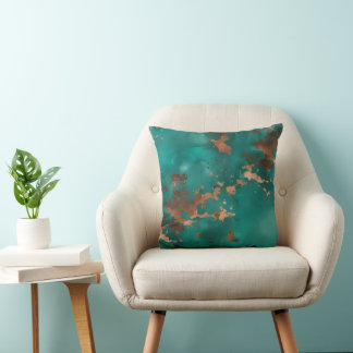Teal and Bronze Cushion
