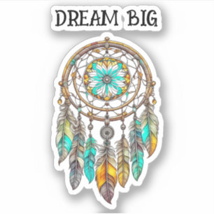 Teal and Brown Dreamcatcher   Big Dreams