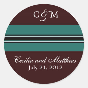 Teal and Brown Envelope Seal