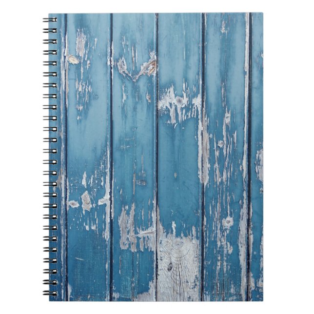 Teal and brown wooden board notebook (Front)