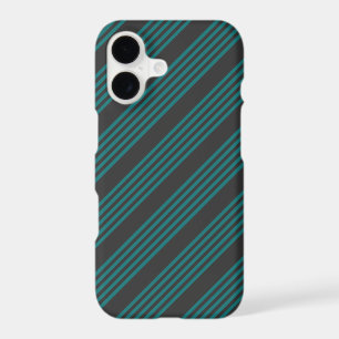 Teal and charcoal five stripe pattern