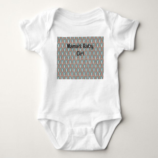 Teal and Copper  Baby Bodysuit (Front)