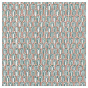 Teal and Copper  Fabric