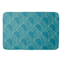 Teal and Cream Art Deco Patterned