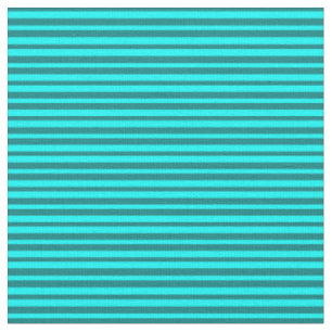 Teal and Cyan Pattern of Stripes Fabric