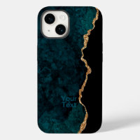 Teal and Gold Agate