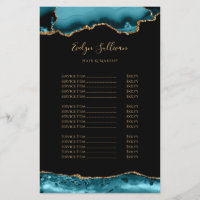 Teal and gold agate flyer
