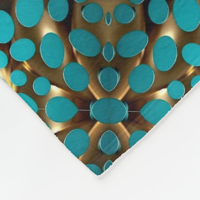 Teal And Gold Bubble Blanket (Corner)