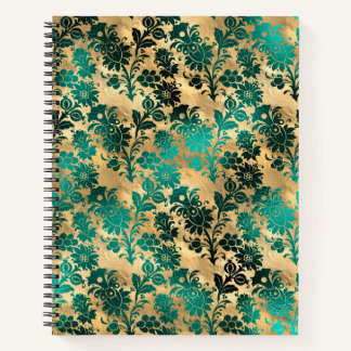 Teal and Gold Design Notebook