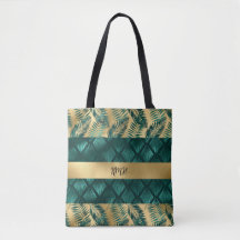 Teal and Gold Design Tote