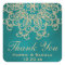 TEAL AND GOLD INDIAN INSPIRED THANK YOU LABEL