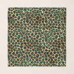 Teal and Gold Leopard Series Design 14 Scarf<br><div class="desc">The Teal and Gold Leopard Series Design: Designs for the Safari dreamer,  the one who wants to decorate with safari inspired dreams.</div>