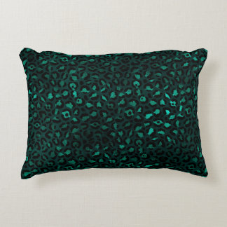 Teal and Gold Leopard Series Design 4  Decorative Cushion