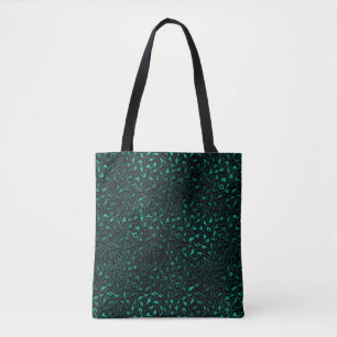 Teal and Gold Leopard Series Design 4 Tote Bag
