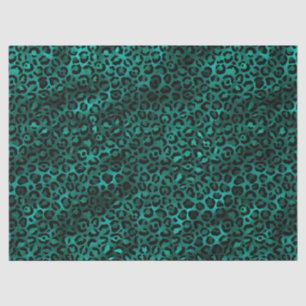 Teal and Gold Leopard Series Design 5 Tissue Paper