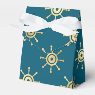 Teal and Gold Vintage Nautical Favour Box