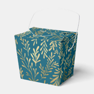 Teal and Gold Vintage Nautical Favour Box