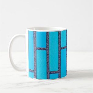 Teal and grey brick vector coffee mug