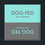 Teal and Grey | Feed Dog Pet Reminder Magnet<br><div class="desc">So... who fed Max last? Unfortunately, no one knows! Well now you can keep track with this helpful and handy magnet. Put it on the fridge or on the nearest magnetic surface and keep track of your dog's feeding schedule. Never get mixed up again! Your dog might not thank you,...</div>