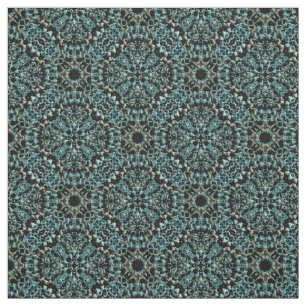 Teal and Grey Knit Pattern Fabric