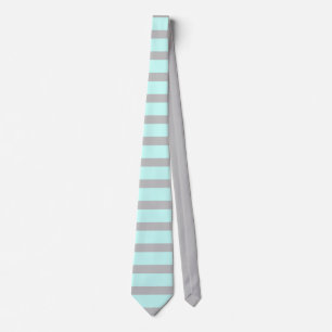 Teal and Grey Striped Tie