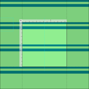 Teal and Light Green Pattern of Stripes Fabric