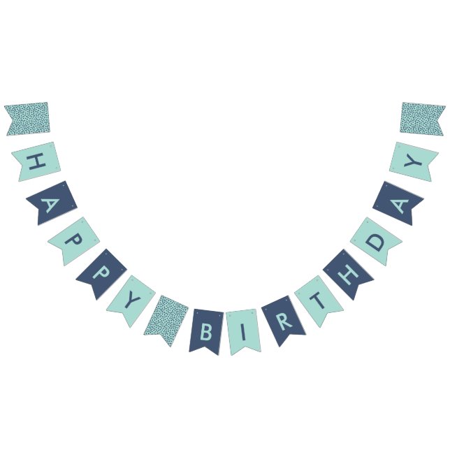 Teal and Navy Dots Bunting (All)