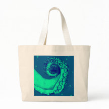 Teal and Navy Nautical Octopus Tentacle