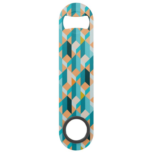 Teal And Orange Shapes Pattern (Front)