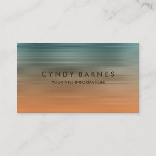 Teal and Orange Stripe Business Card