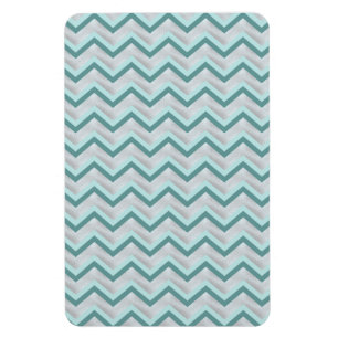 Teal and Pearls ZigZag Magnet