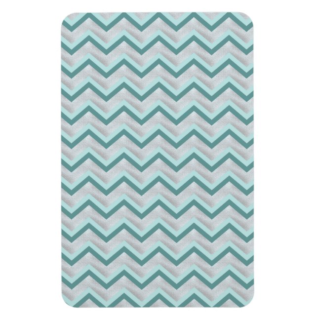 Teal and Pearls ZigZag Magnet (Vertical)