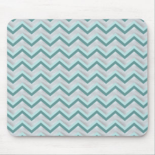 Teal and Pearls ZigZag Mouse Mat