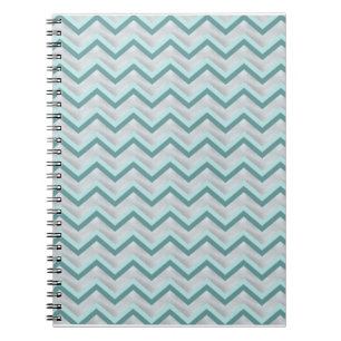 Teal and Pearls ZigZag Notebook
