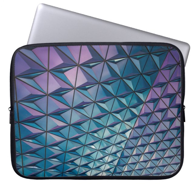 Teal and pink artwork laptop sleeve (Front)