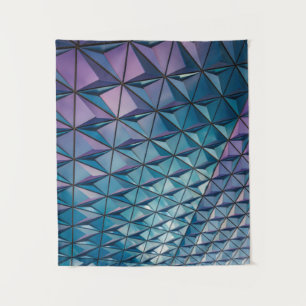 Teal and pink artwork tapestry
