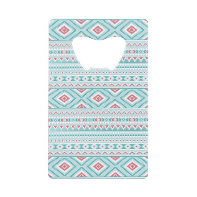 Teal and Pink Aztec Tribal Pattern (Front)