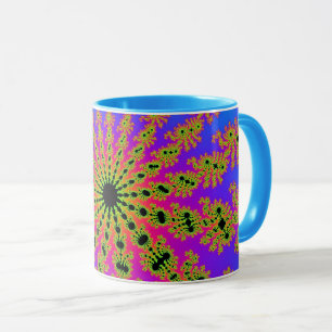 Teal and Pink Burst Mug