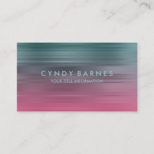 Teal and Pink Stripe Business Card