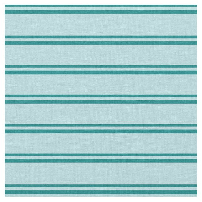 Teal and Powder Blue Striped Pattern Fabric (Close Up)